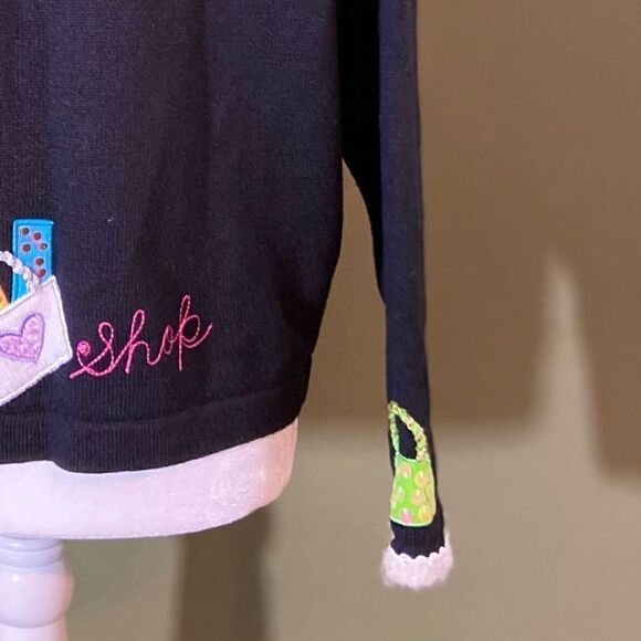 BEREK by Takako  Sakon NWOT embroidered Born to Shop Cardigan M - Picture 6 of 12